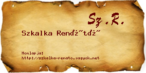 Szkalka Renátó névjegykártya